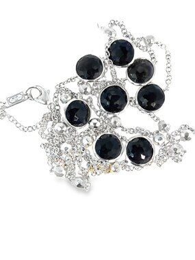 SILVER AND ONYX NECKLACE